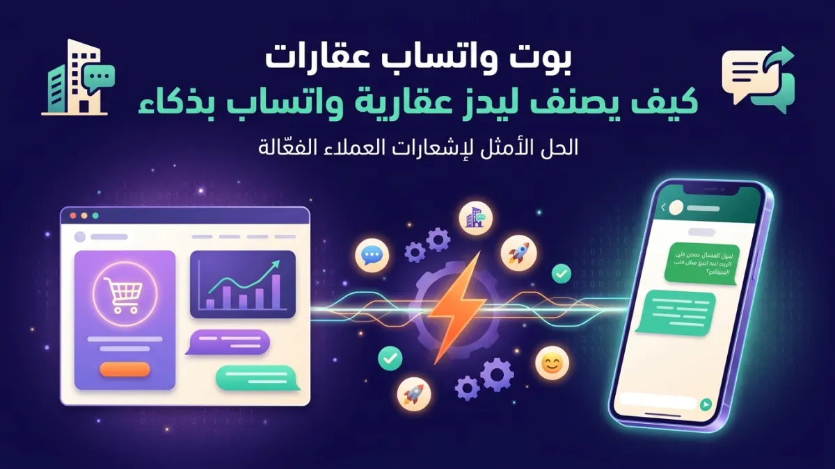 بوت واتساب عقارات كيف يصنف ليدز عقارية واتساب بذكاء