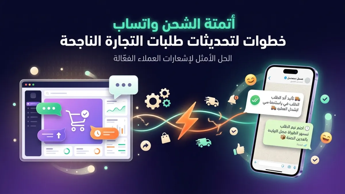 أتمتة الشحن واتساب خطوات لتحديثات طلبات التجارة الناجحة