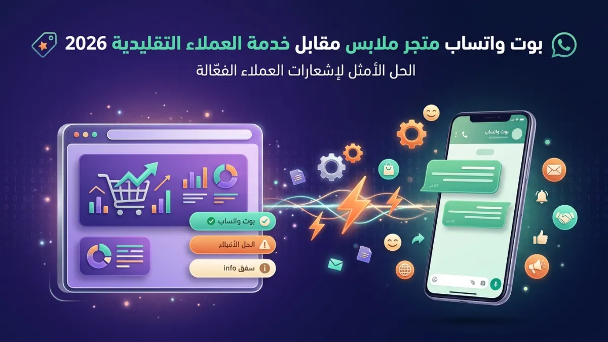 بوت واتساب متجر ملابس مقابل خدمة العملاء التقليدية 2026