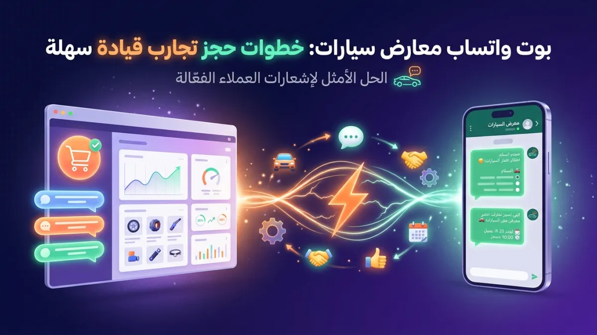 بوت واتساب معارض سيارات: خطوات حجز تجارب قيادة سهلة