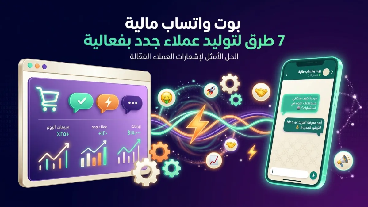 بوت واتساب مالية 7 طرق لتوليد عملاء جدد بفعالية