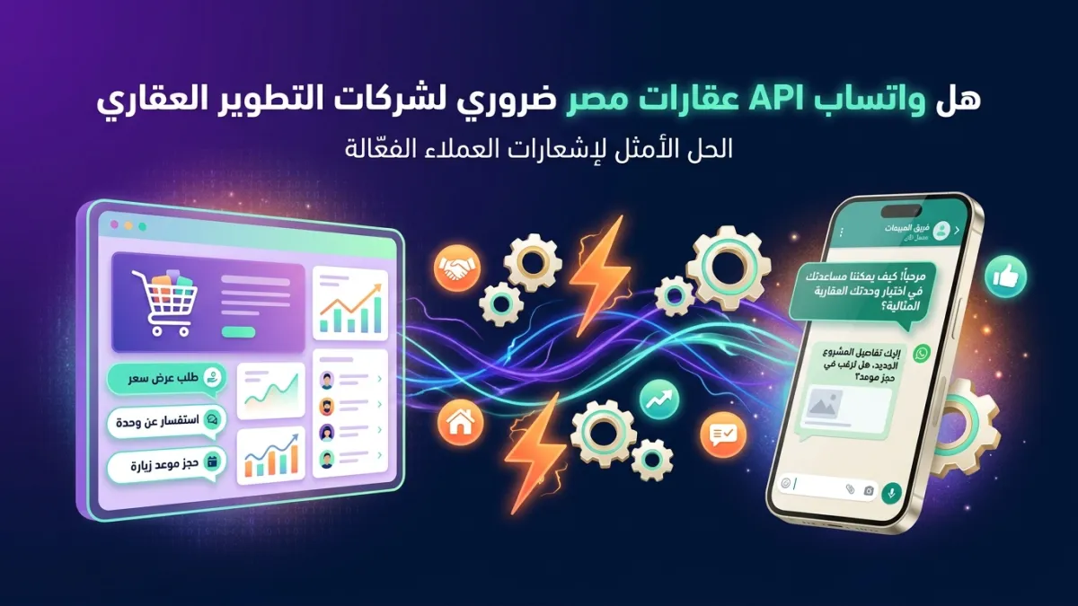 هل واتساب API عقارات مصر ضروري لشركات التطوير العقاري