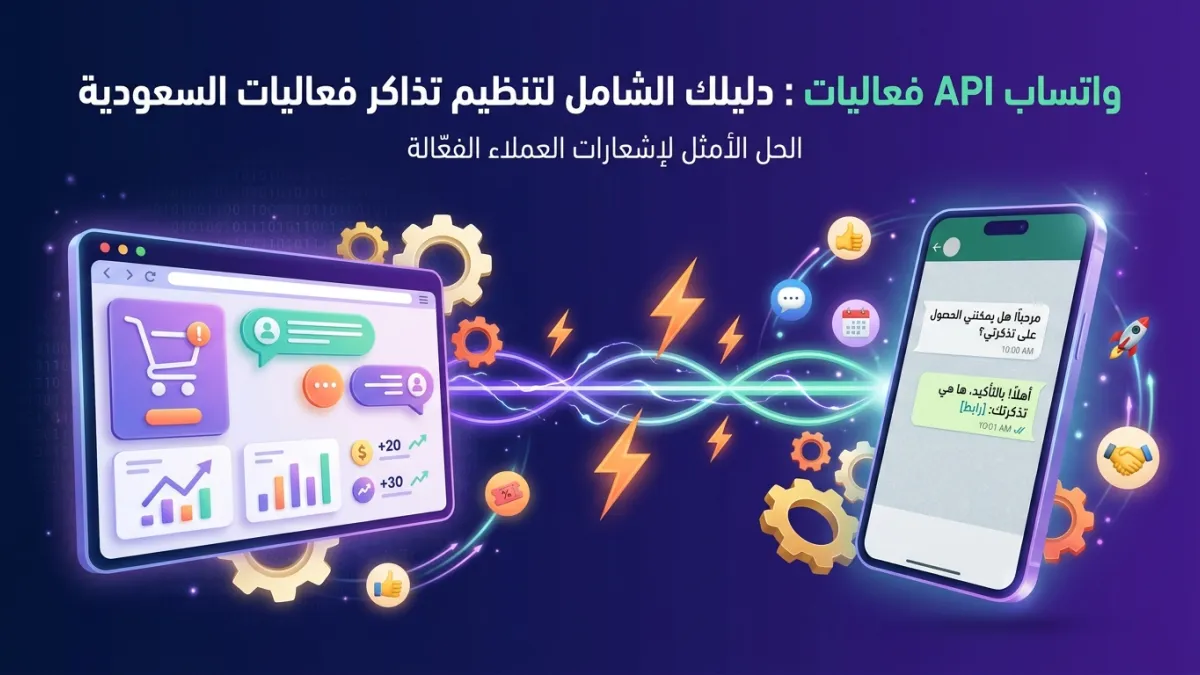 واتساب API فعاليات: دليلك الشامل لتنظيم تذاكر فعاليات السعودية
