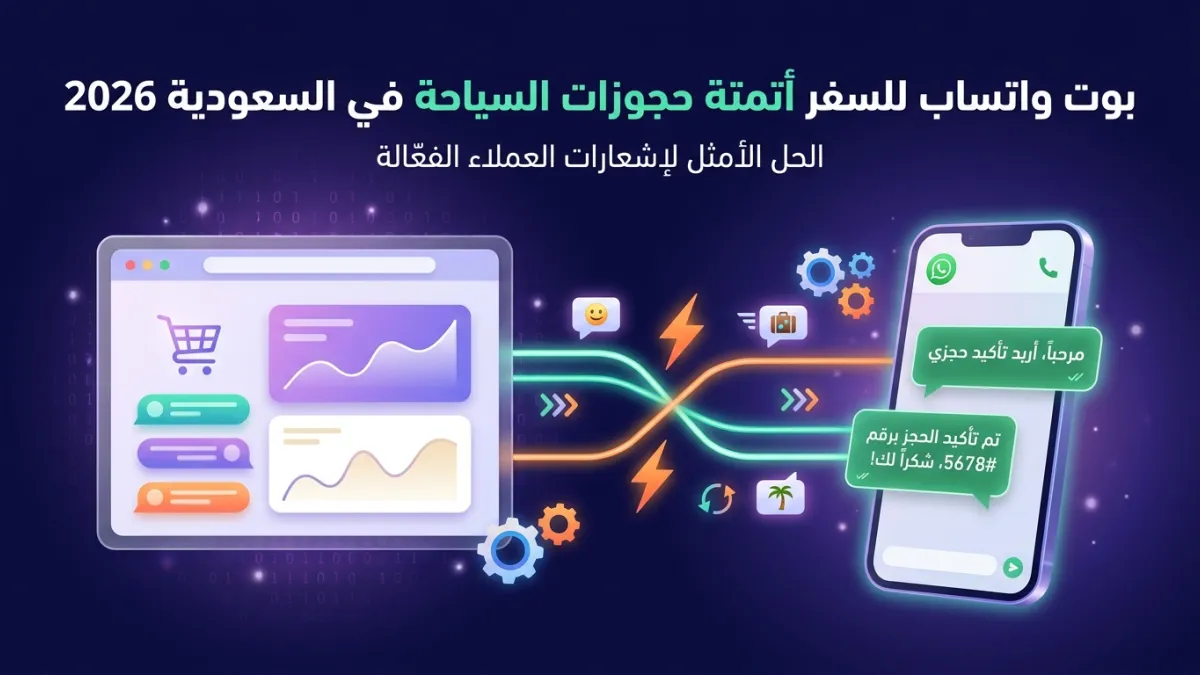بوت واتساب للسفر أتمتة حجوزات السياحة في السعودية 2026