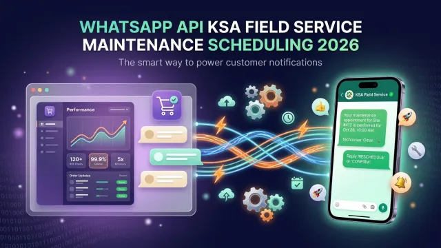 WhatsApp API KSA Field Service Maintenance Scheduling 2026