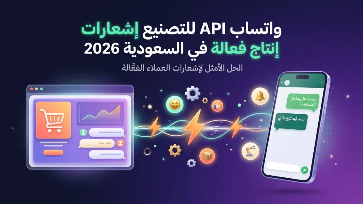 واتساب API للتصنيع إشعارات إنتاج فعالة في السعودية 2026