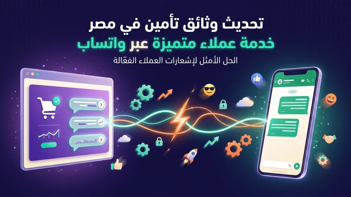 تحديث وثائق تأمين في مصر خدمة عملاء متميزة عبر واتساب
