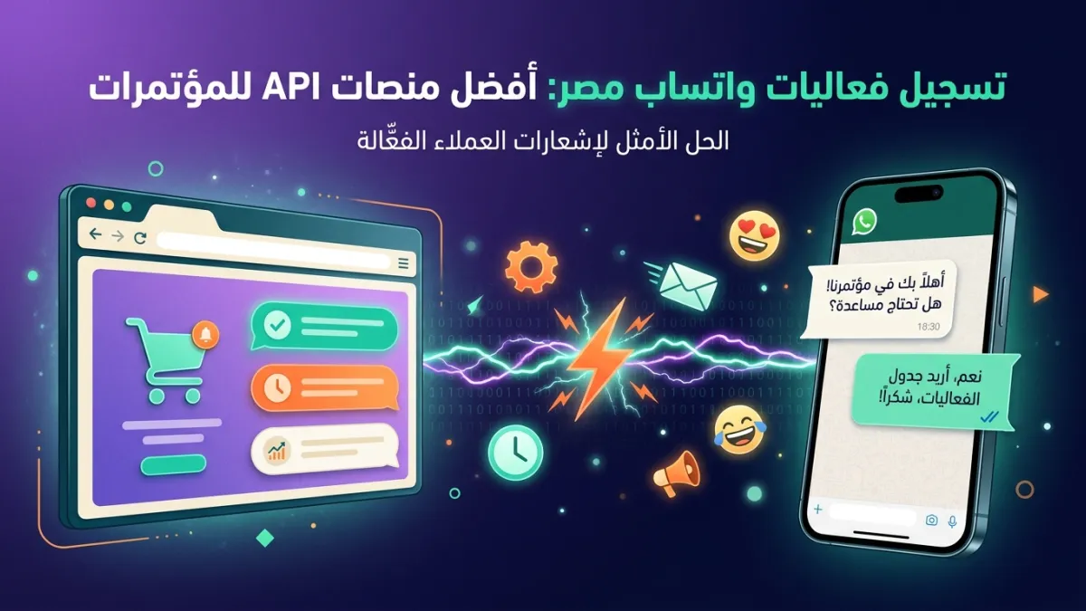 تسجيل فعاليات واتساب مصر: أفضل منصات API للمؤتمرات