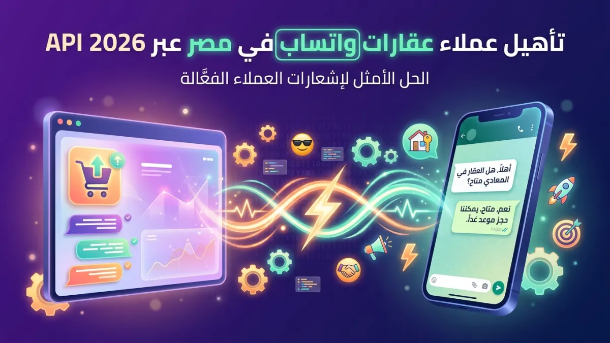 تأهيل عملاء عقارات واتساب في مصر عبر API 2026