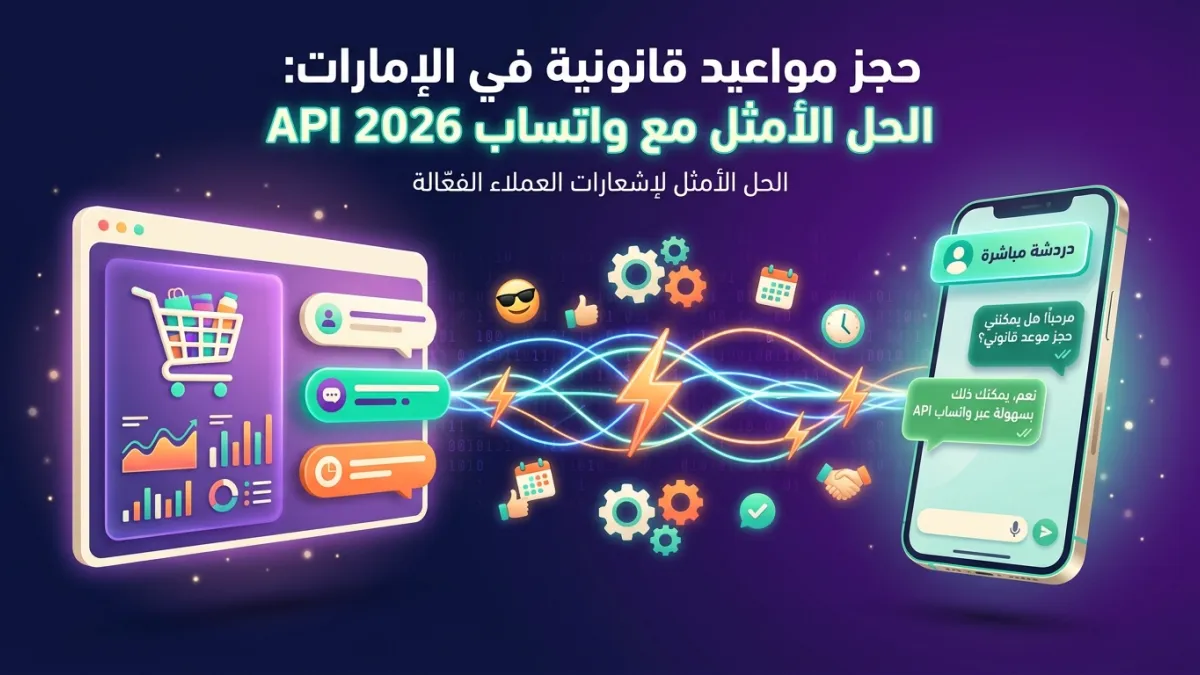 حجز مواعيد قانونية في الإمارات: الحل الأمثل مع واتساب API 2026