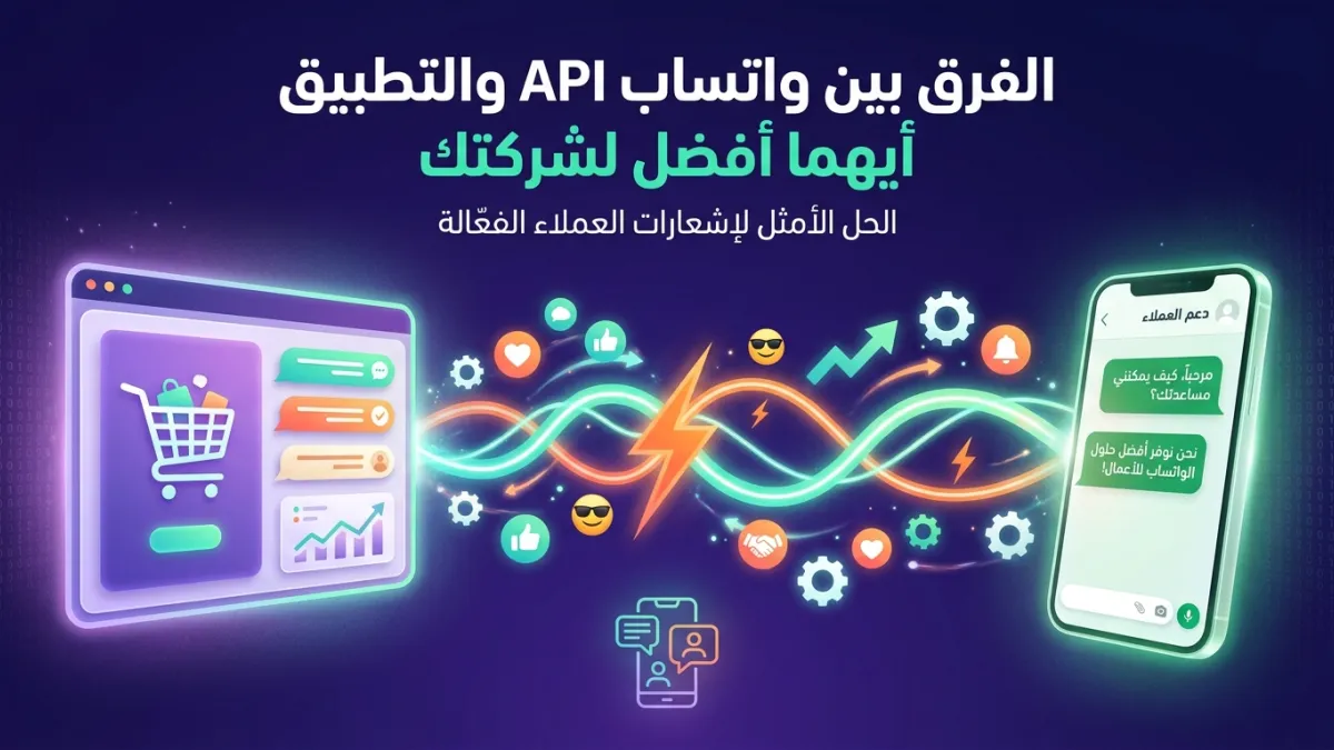 الفرق بين واتساب API والتطبيق أيهما أفضل لشركتك