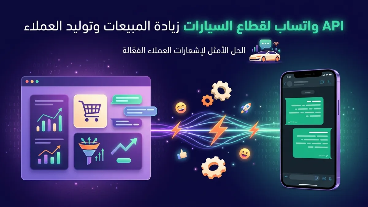 API واتساب لقطاع السيارات زيادة المبيعات وتوليد العملاء