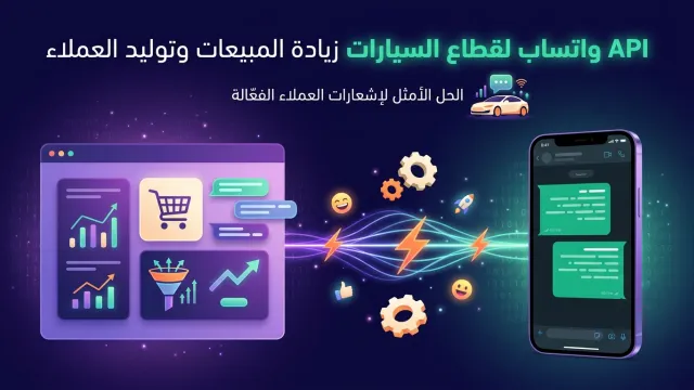 API واتساب لقطاع السيارات زيادة المبيعات وتوليد العملاء