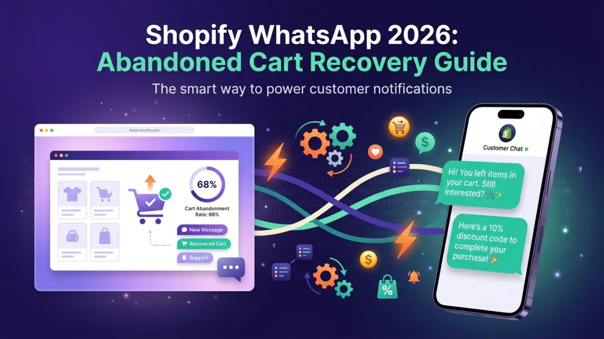 Shopify WhatsApp 2026: Abandoned Cart Recovery Guide