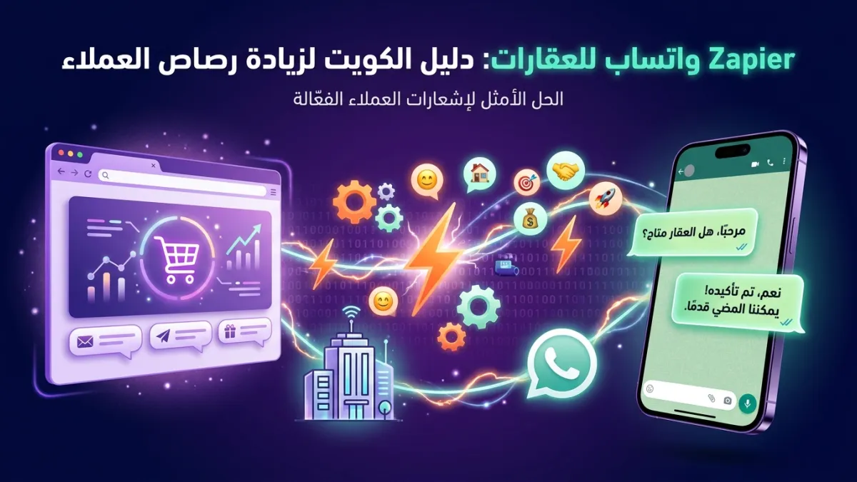 Zapier واتساب للعقارات: دليل الكويت لزيادة رصاص العملاء