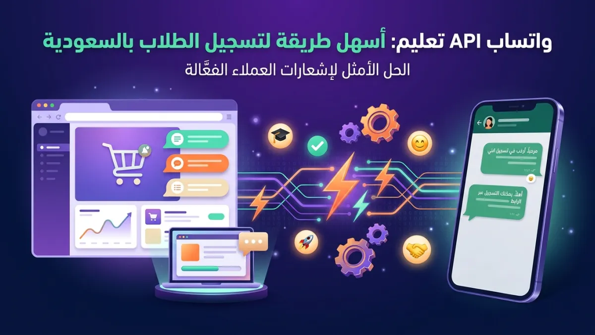 واتساب API تعليم: أسهل طريقة لتسجيل الطلاب بالسعودية