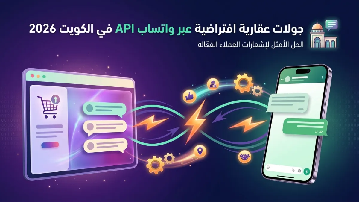 جولات عقارية افتراضية عبر واتساب API في الكويت 2026