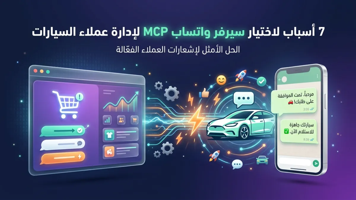 7 أسباب لاختيار سيرفر واتساب MCP لإدارة عملاء السيارات