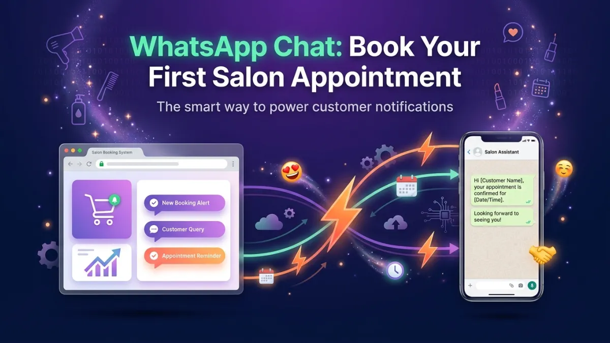 WhatsApp Chat: Book Your First Salon Appointment