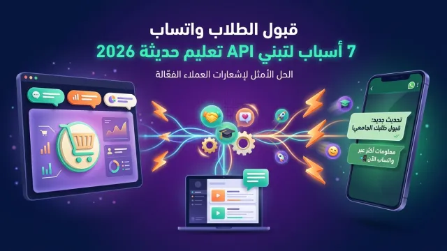 قبول الطلاب واتساب 7 أسباب لتبني API تعليم حديثة 2026