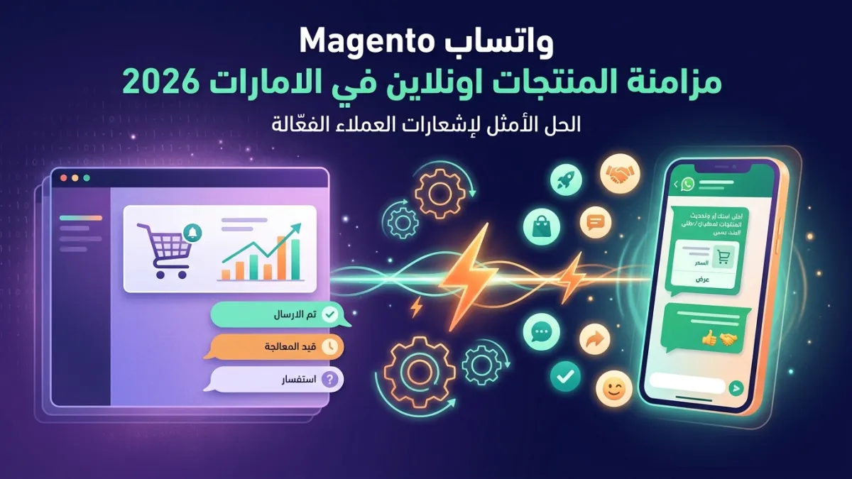 واتساب Magento مزامنة المنتجات اونلاين في الامارات 2026