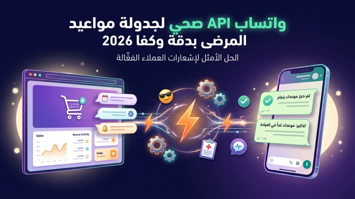 واتساب API صحي لجدولة مواعيد المرضى بدقة وكفاءة 2026