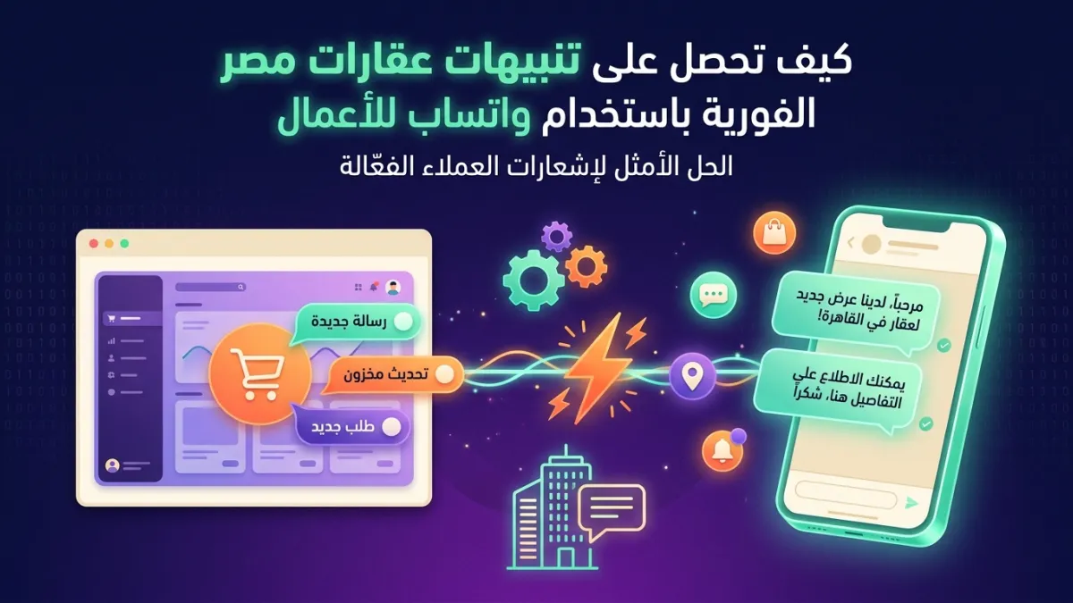كيف تحصل على تنبيهات عقارات مصر الفورية باستخدام واتساب للأعمال