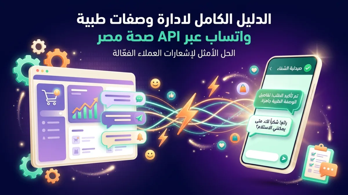 الدليل الكامل لادارة وصفات طبية واتساب عبر API صحة مصر