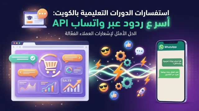 استفسارات الدورات التعليمية بالكويت: أسرع ردود عبر واتساب API