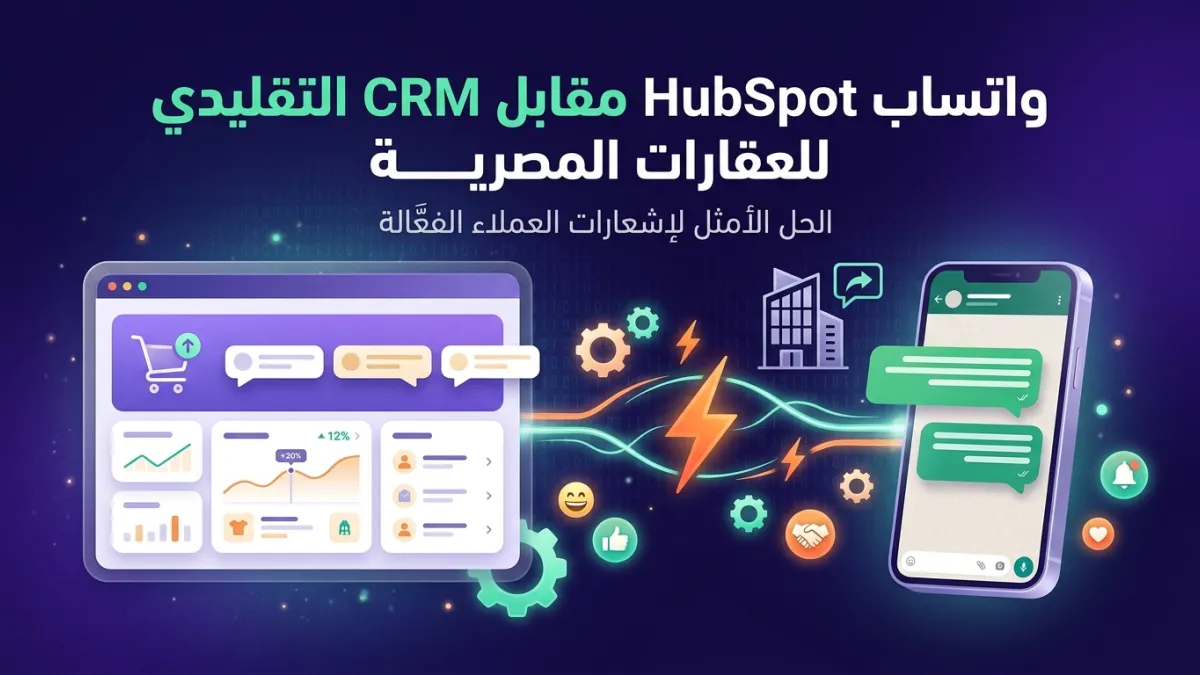 واتساب HubSpot مقابل CRM التقليدي للعقارات المصرية