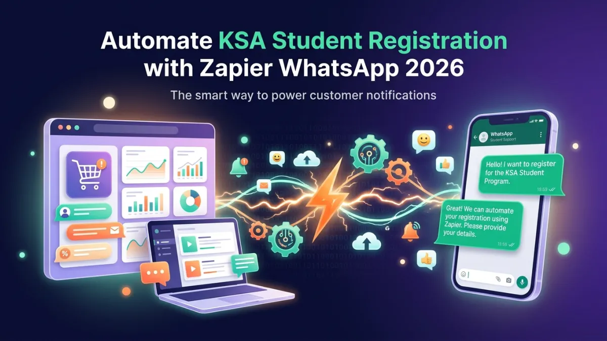 Automate KSA Student Registration with Zapier WhatsApp 2026