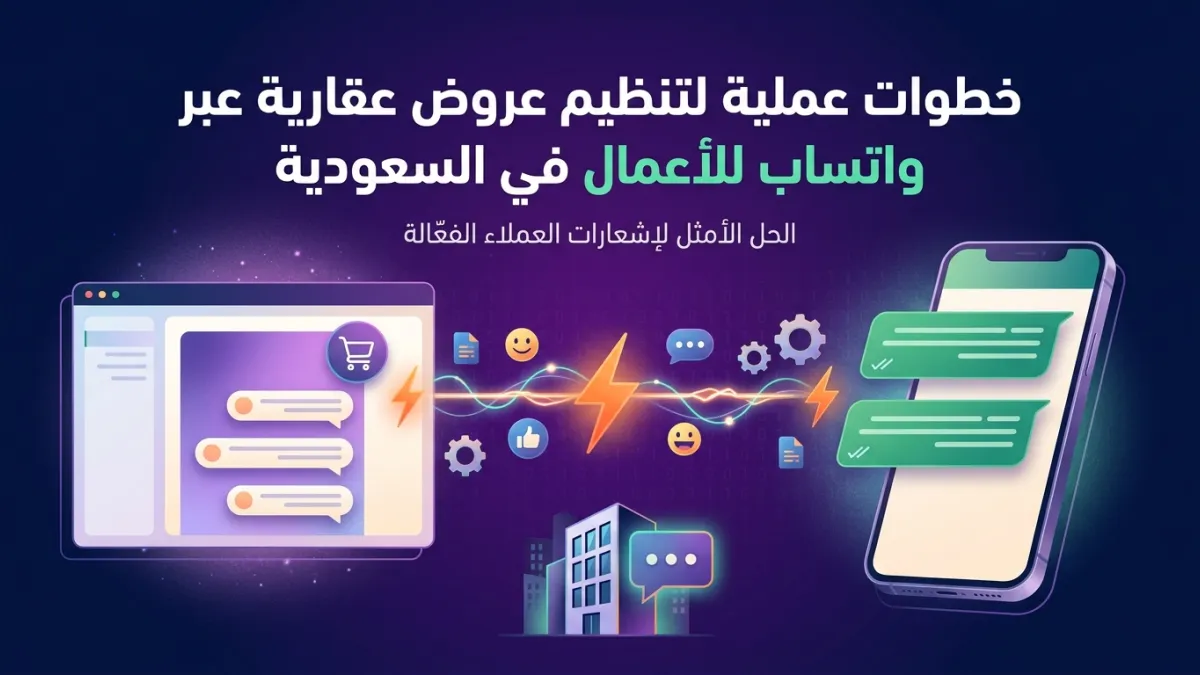 خطوات عملية لتنظيم عروض عقارية عبر واتساب للأعمال في السعودية