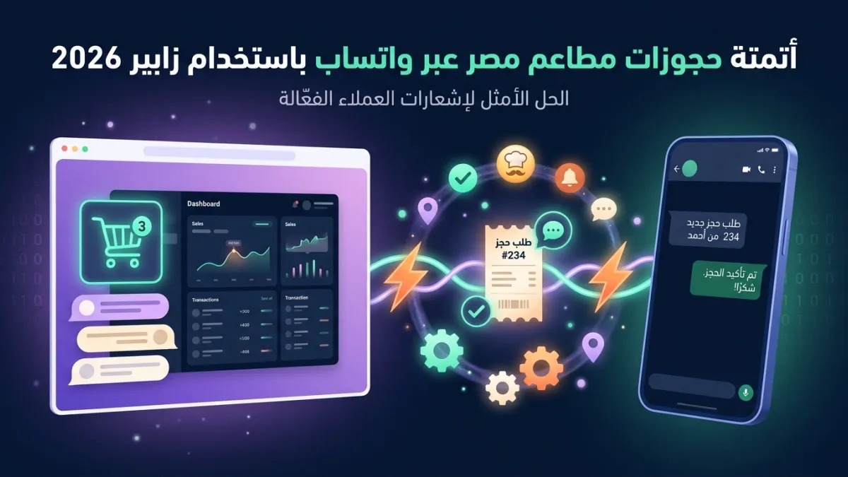 أتمتة حجوزات مطاعم مصر عبر واتساب باستخدام زابير 2026
