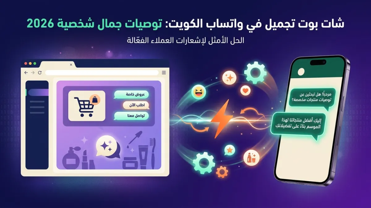 شات بوت تجميل في واتساب الكويت: توصيات جمال شخصية 2026