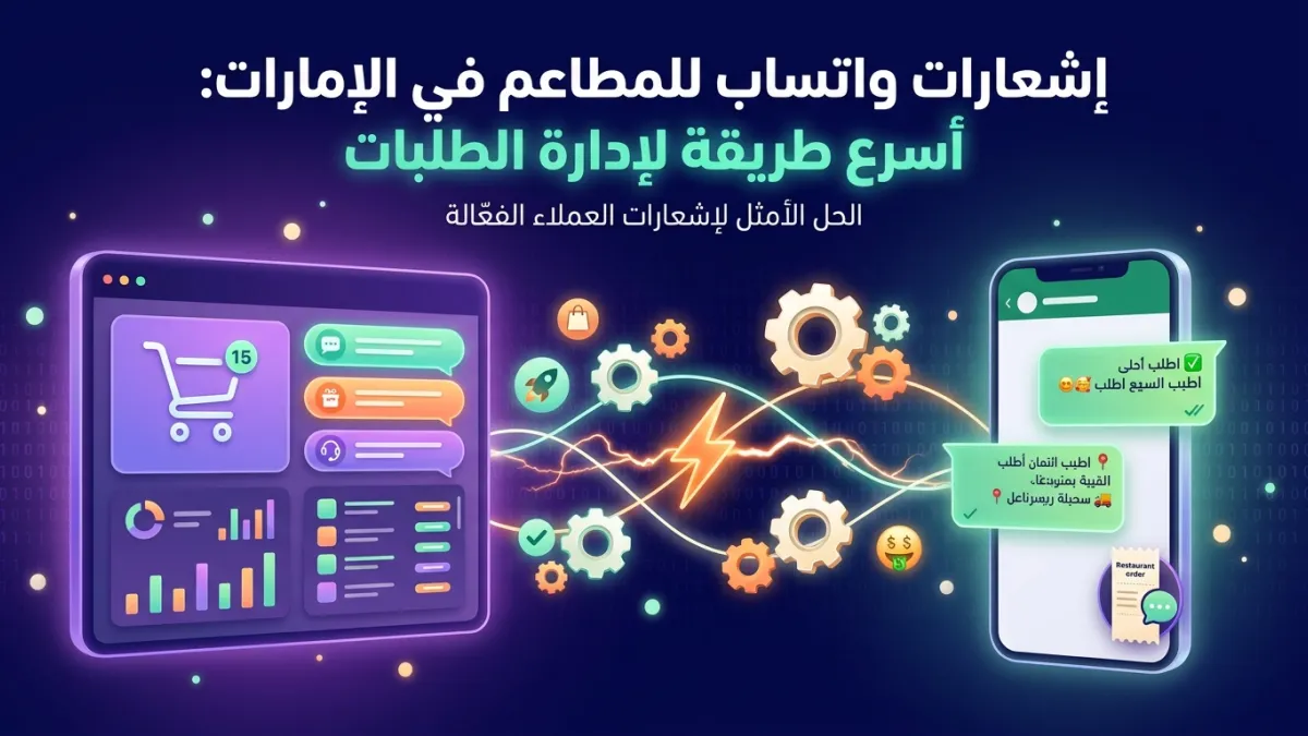 إشعارات واتساب للمطاعم في الإمارات: أسرع طريقة لإدارة الطلبات