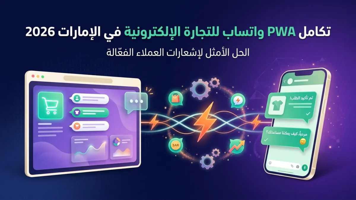 تكامل PWA واتساب للتجارة الإلكترونية في الإمارات 2026