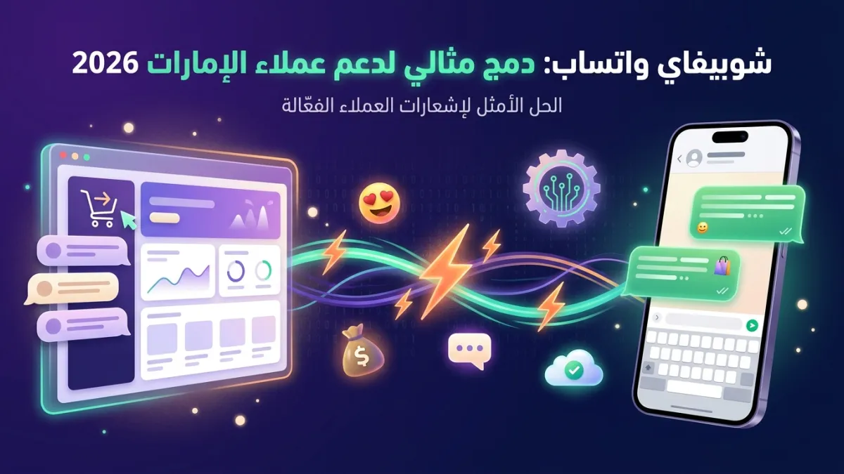 شوبيفاي واتساب: دمج مثالي لدعم عملاء الإمارات 2026