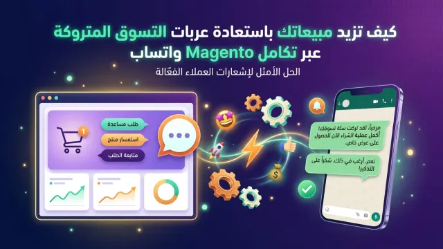 كيف تزيد مبيعاتك باستعادة عربات التسوق المتروكة عبر تكامل Magento واتساب