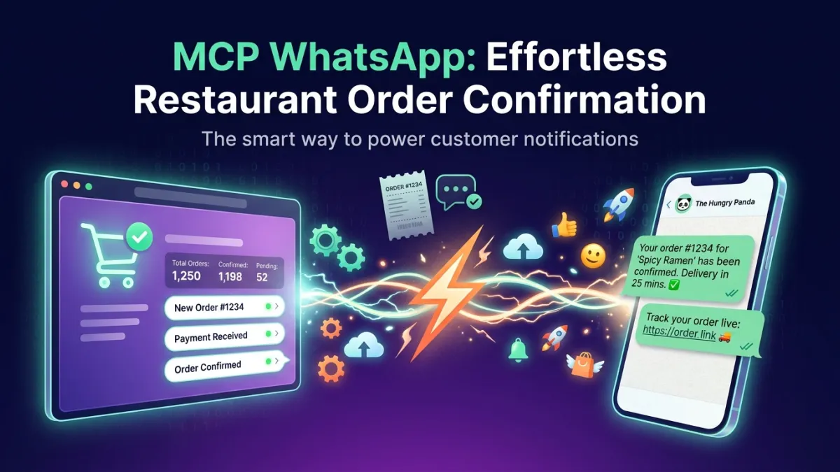 MCP WhatsApp: Effortless Restaurant Order Confirmation