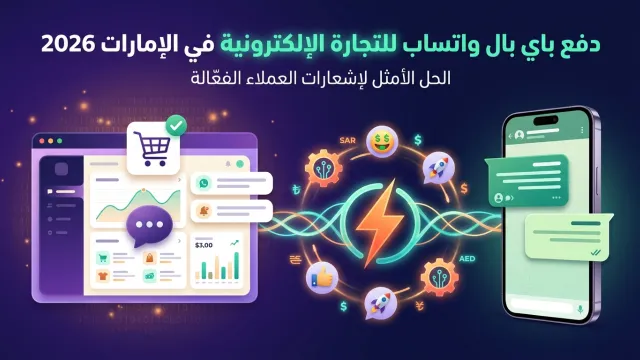 دفع باي بال واتساب للتجارة الإلكترونية في الإمارات 2026