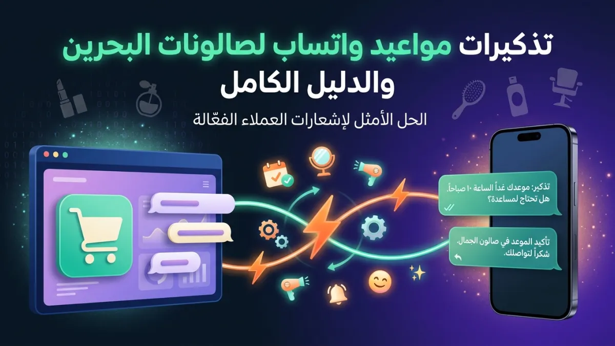 تذكيرات مواعيد واتساب لصالونات البحرين والدليل الكامل