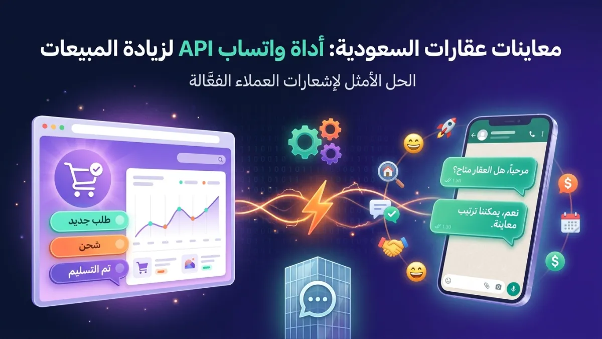 معاينات عقارات السعودية: أداة واتساب API لزيادة المبيعات