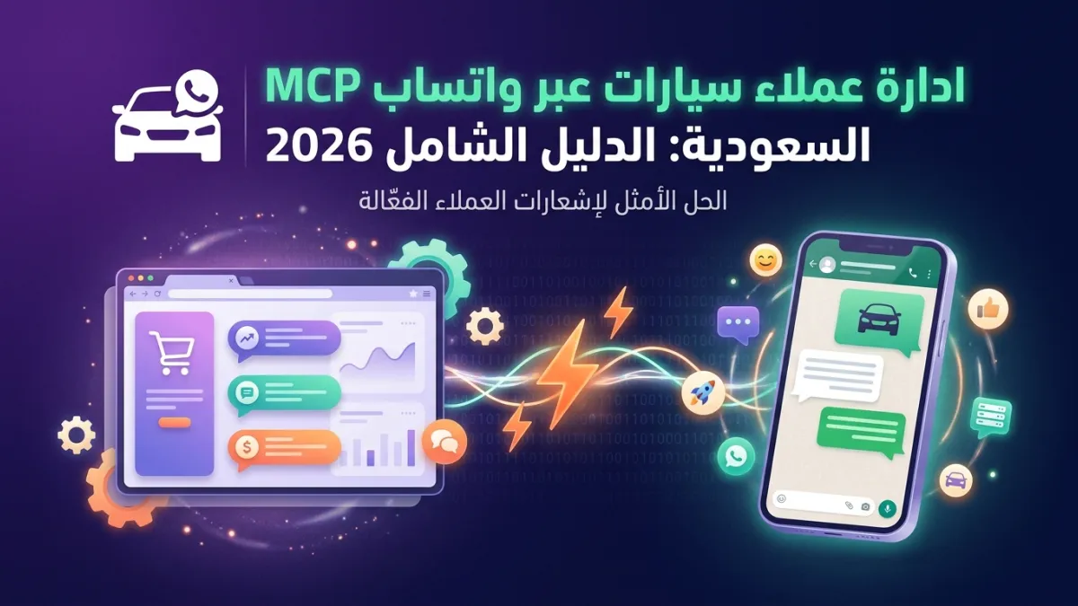 ادارة عملاء سيارات عبر واتساب MCP السعودية: الدليل الشامل 2026