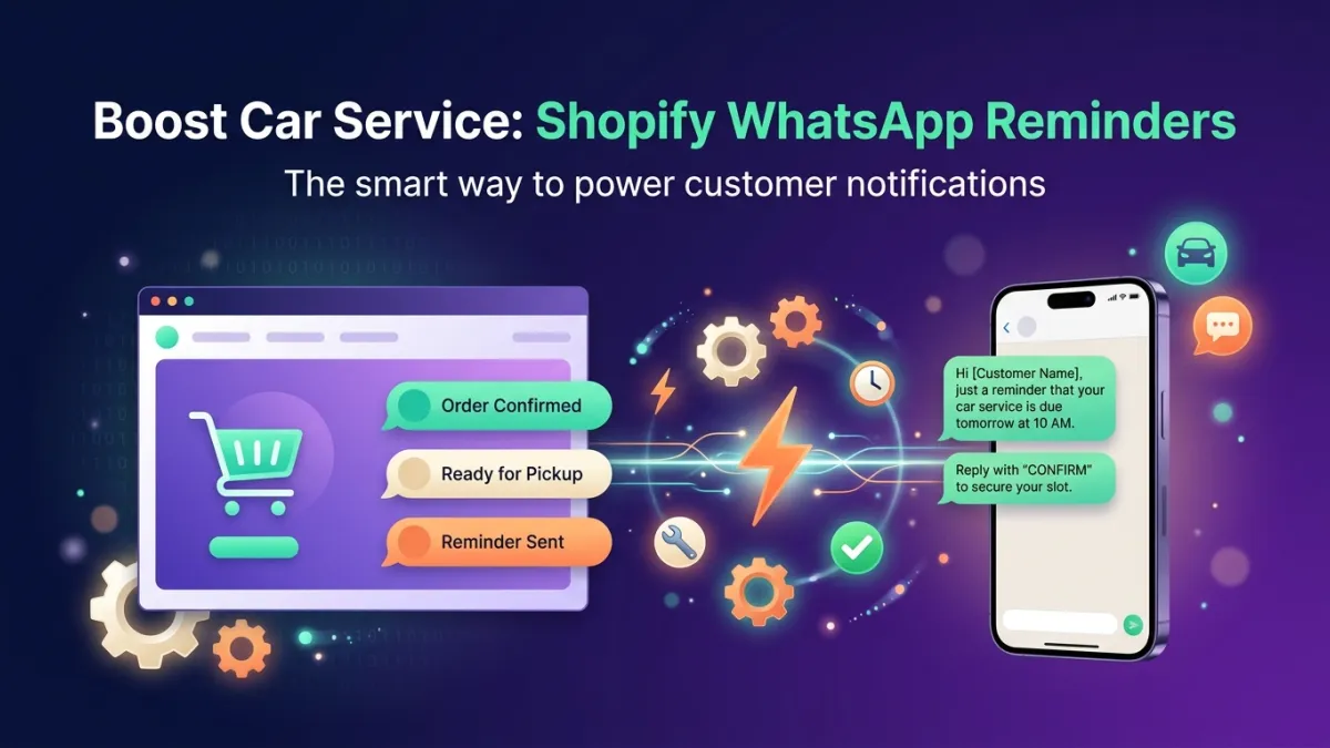 Boost Car Service: Shopify WhatsApp Reminders