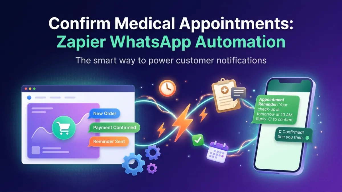 Confirm Medical Appointments: Zapier WhatsApp Automation
