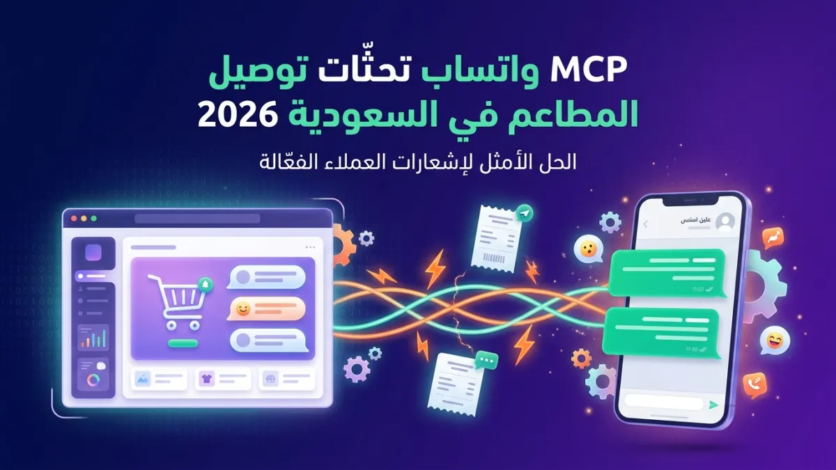 MCP واتساب تحديثات توصيل المطاعم في السعودية 2026