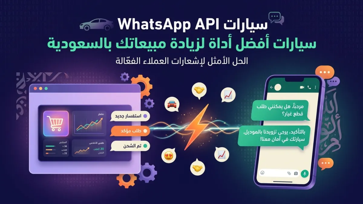WhatsApp API سيارات أفضل أداة لزيادة مبيعاتك بالسعودية