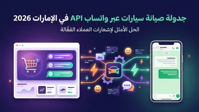 جدولة صيانة سيارات عبر واتساب API في الإمارات 2026