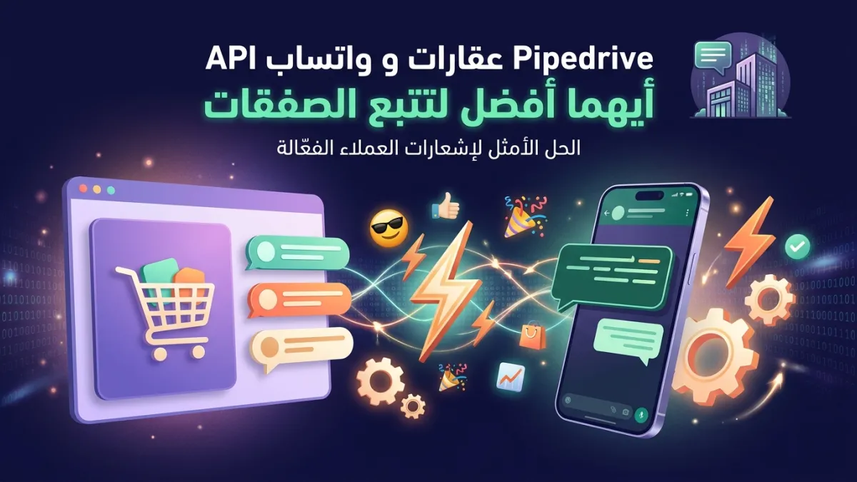 Pipedrive عقارات و واتساب API أيهما أفضل لتتبع الصفقات