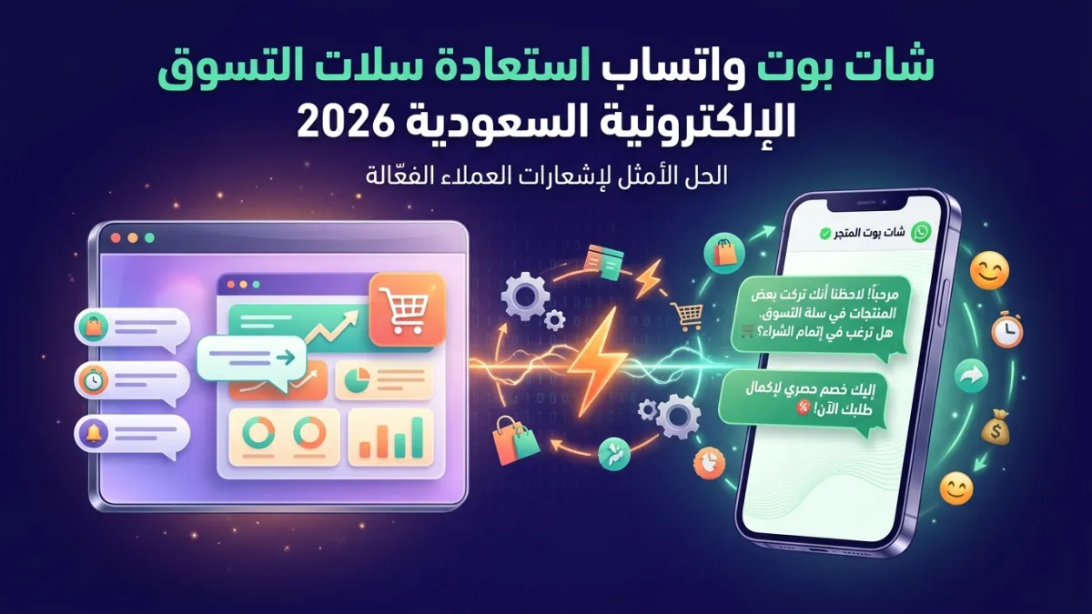 شات بوت واتساب استعادة سلات التسوق الإلكترونية السعودية 2026